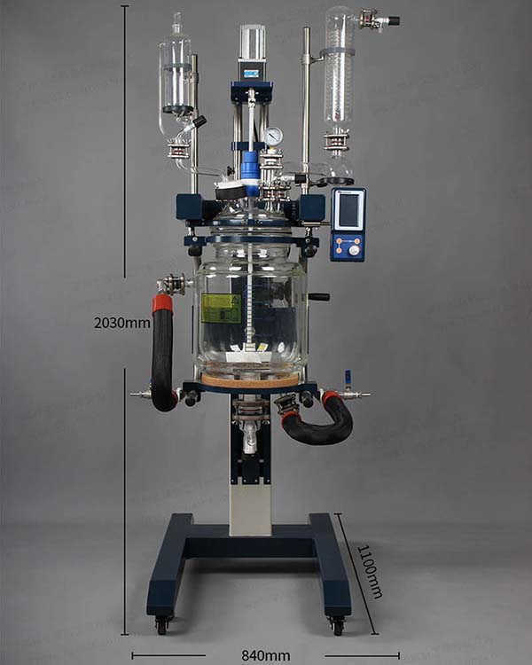 長城科工貿(mào)可旋轉(zhuǎn)可升降玻璃反應(yīng)釜